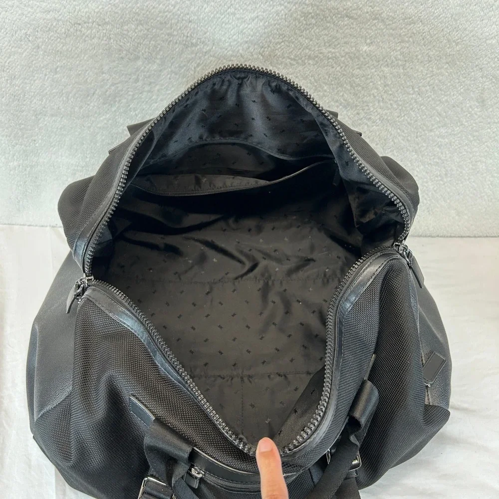 Michael Kors Kent Black Nylon Duffle Bag Convertible Backpack Travel Gym